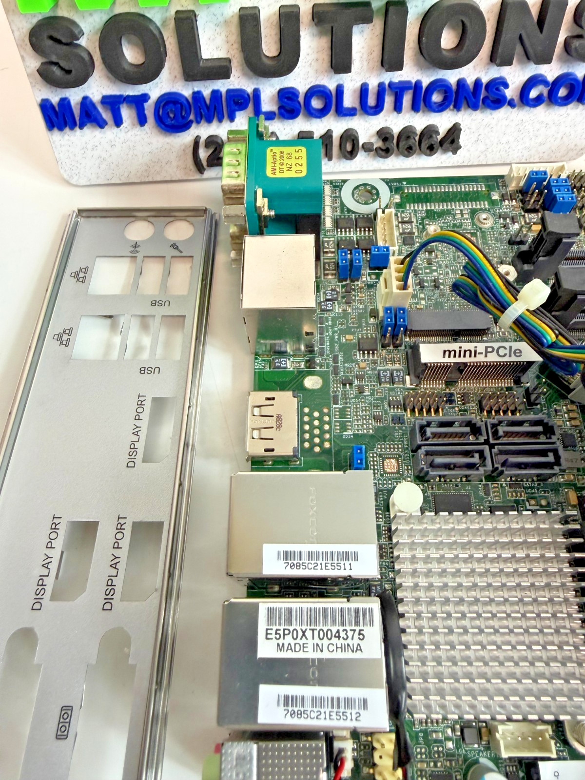 ASRock IMB-1211-D Mini-ITX Motherboard + i5 8500T CPU w/Heatsink+Fan+I/O Shield