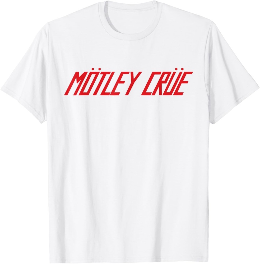 Mötley Crüe – Distressed Logo White T-Shirt