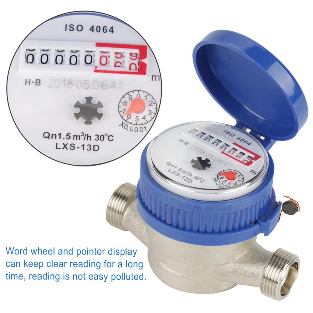 1/2 Inch Cold Water Meter With Protective Cover Stable Dependable Performance Fo