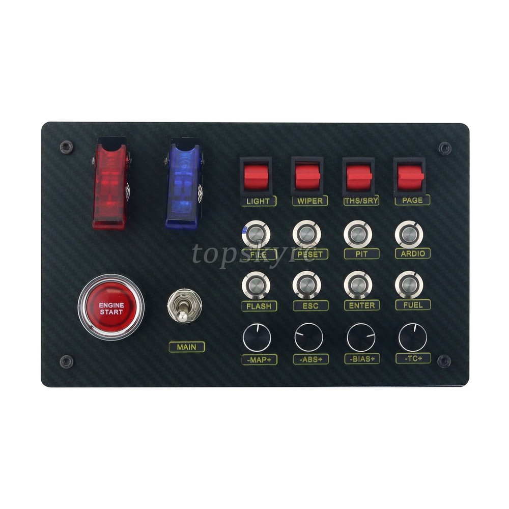 ZQSR Horizontal Button Box SIM Racing Control Box f/Thrustmaster Simagic Fanatec