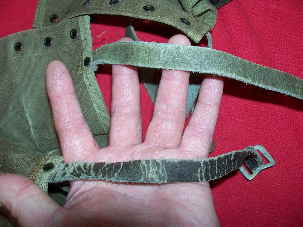 WWII Size Medium Spats Short Leggings US Army Canvas Military Boot Shoe GI WW2