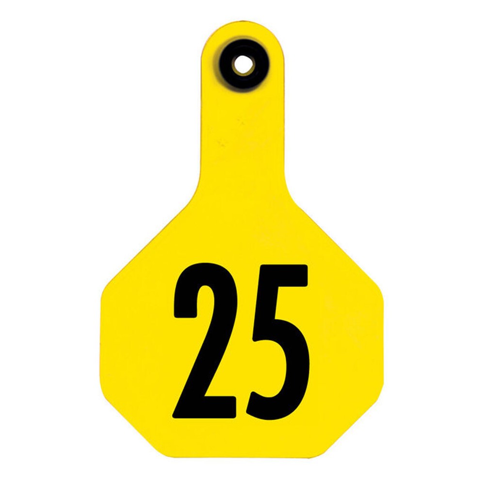 YTex 3 Star Medium Yellow Cattle ID Ear Tags Numbered 176-200
