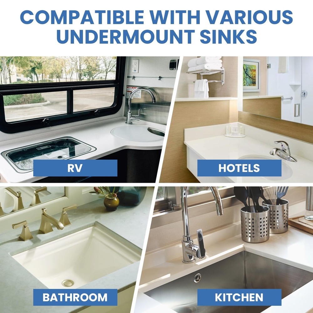 Undermount Sink Clips Brackets Countertop Secure Support Gold 8 PCS Brackets