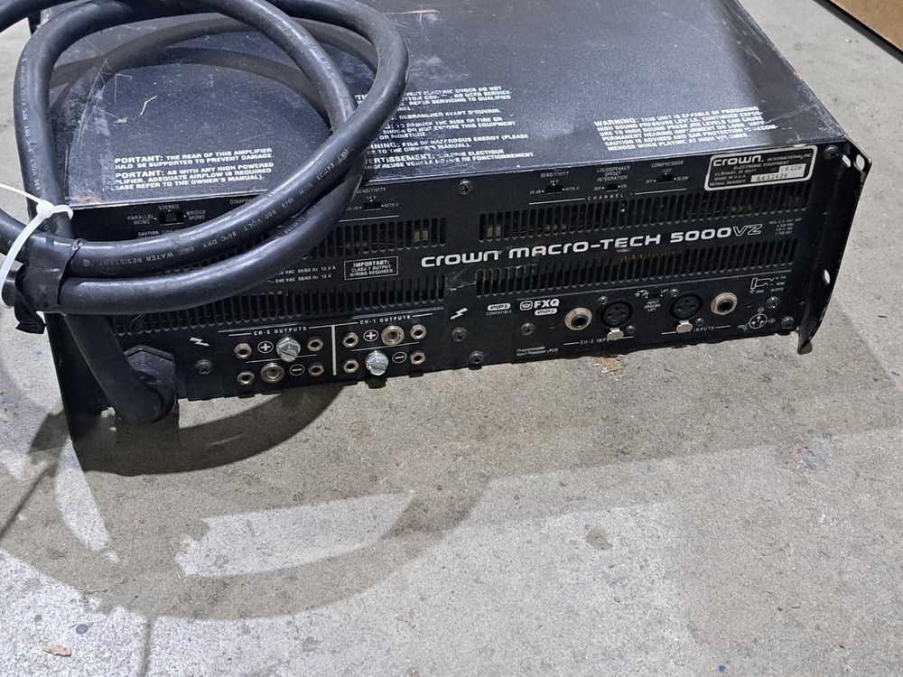 Crown Macro-Tech 5000vz MA-5000VZ Macrotech L5-30 5000W