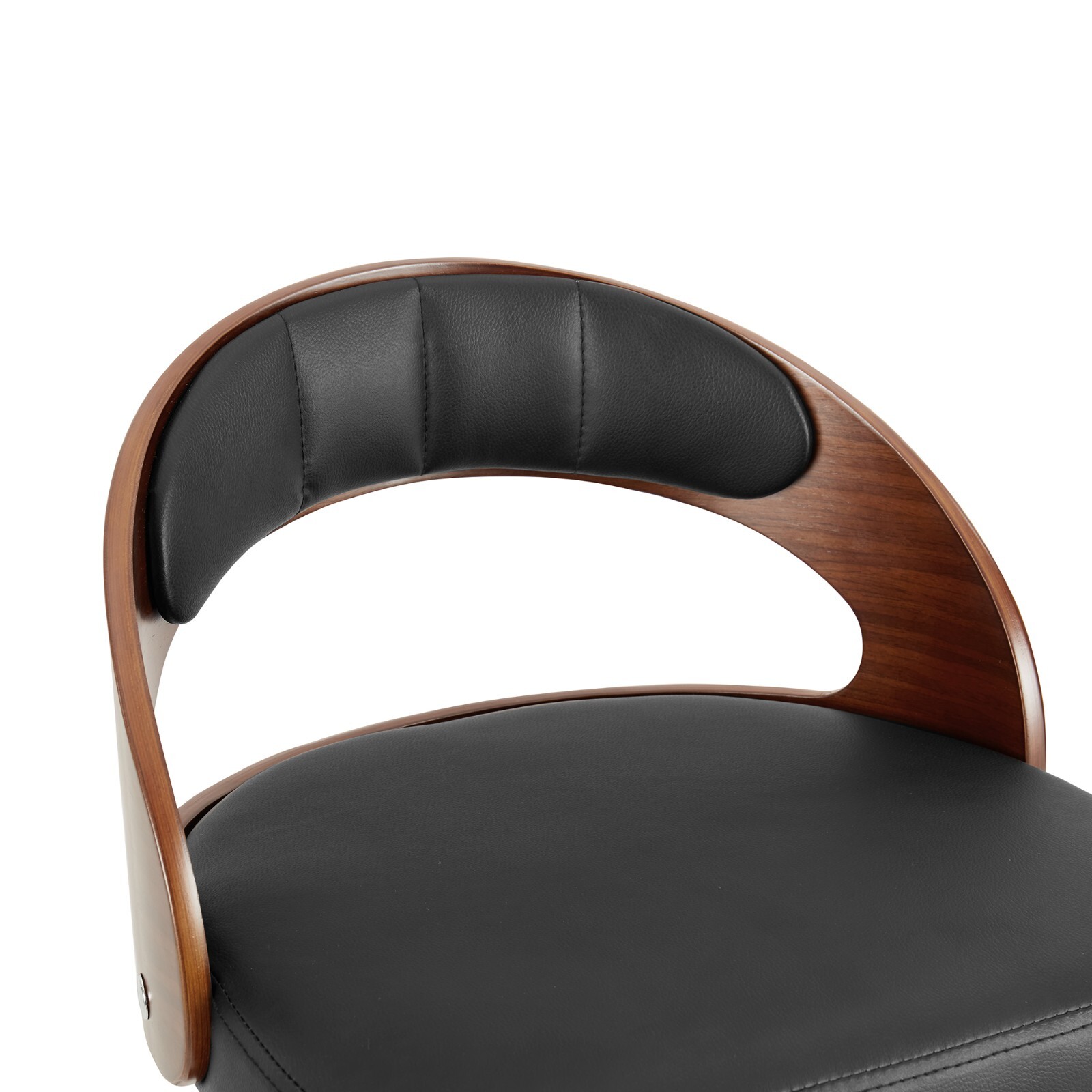 Bar Stools Set of 2 PU Leather Cushion Seat Adjustable Height Swivel Bar Chairs