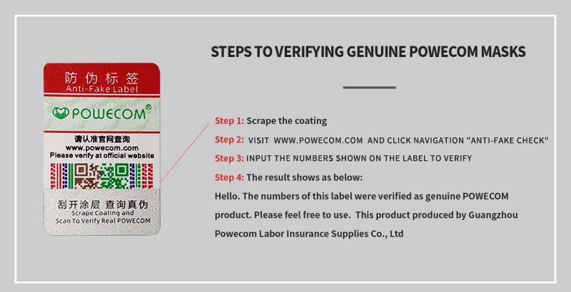 10 PCS Powecom KN95 Protective Face Mask Respirator - Black | White ✅GB2626-2019