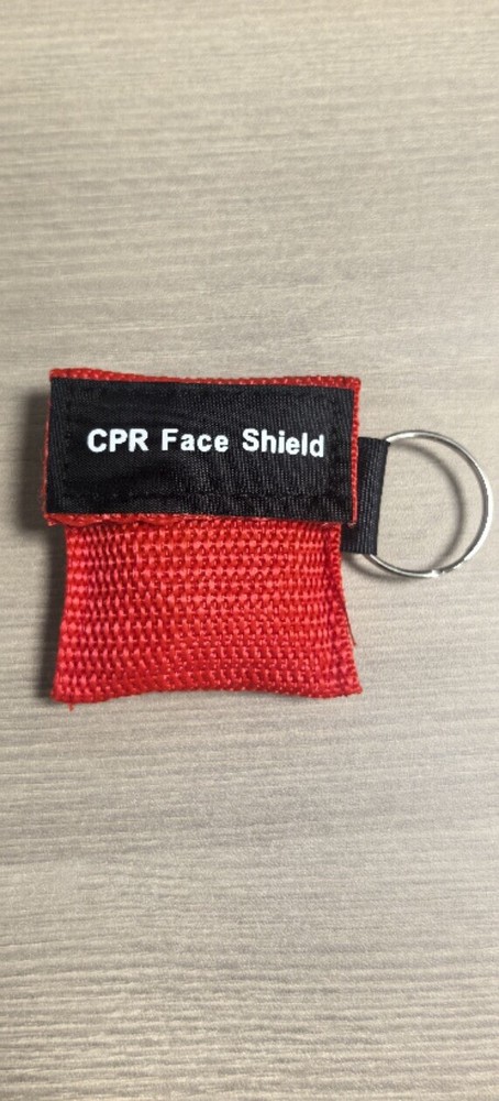 Cpr mask With keychain Red. 12 Pcs.