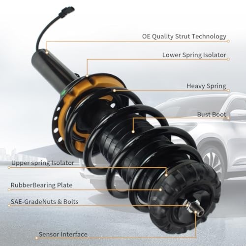 2Pcs Struts Shock Assembly Absorber w/Magnetic with spring Compatible Front