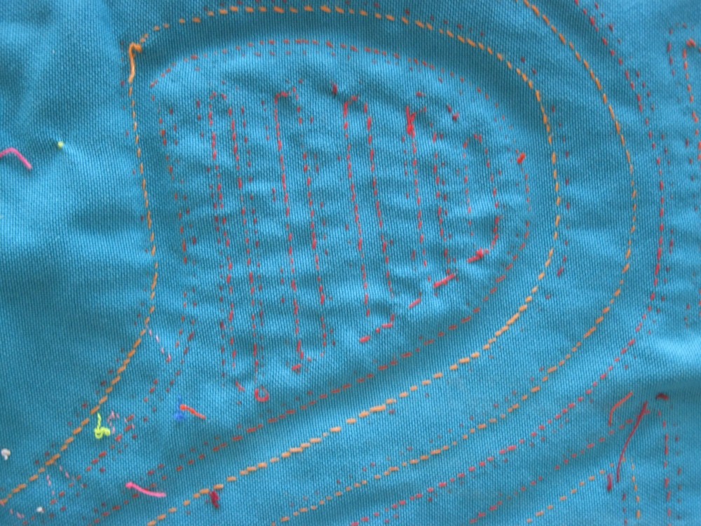 Kuna Native Hand-Stitch Panama Mola E1204 (B) Floating Cloud