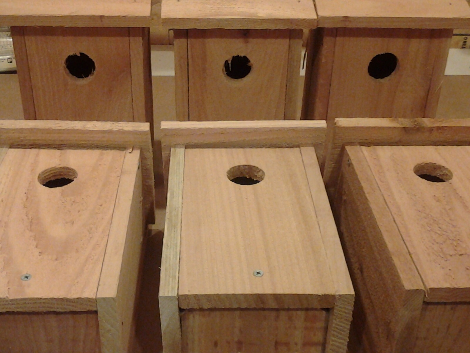 SET OF 4 BLUEBIRD CEDAR BIRD HOUSE NEW HANDMADE 5/8 CEDAR MADE IN USA