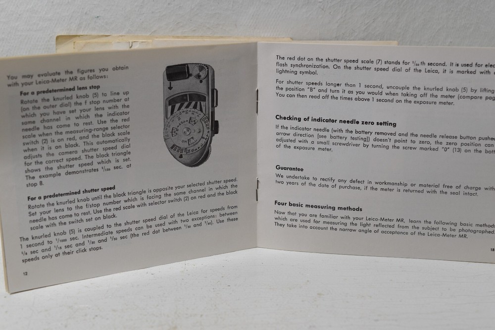 LEICA Meter MR INSTRUCTION Manual