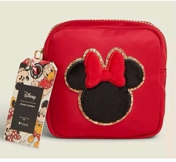 STONEY CLOVER Disney Minnie Mouse Red Cosmetic Mini Travel Zip Pouch Bag NWT