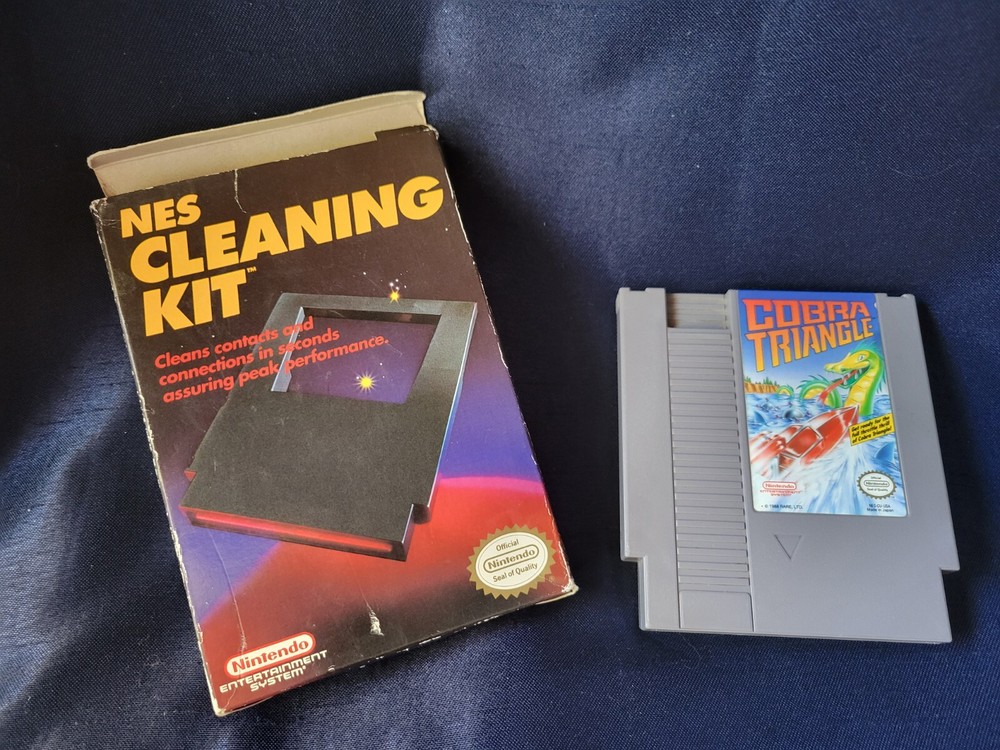NES CLEANING KIT COMPLETE W/ POSTER Authentic Nintendo NES