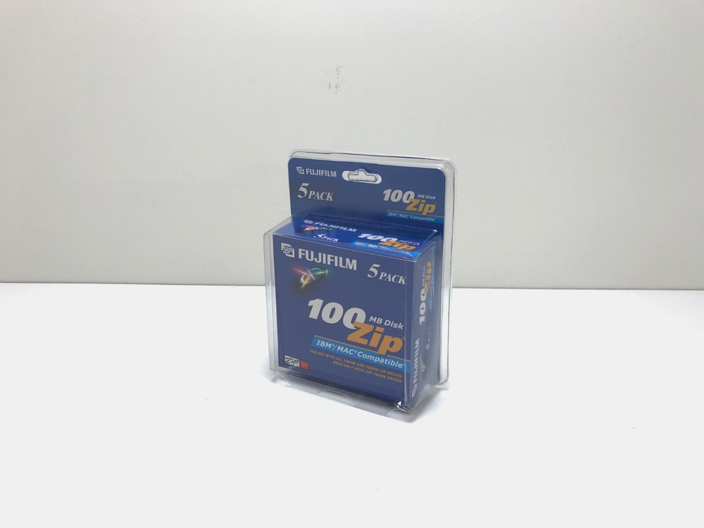 FujiFilm 100MB Zip DIsk 5-Pack - IBM Formatted Mac Compatible | NEW