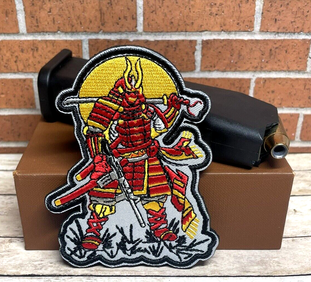 Tactical Samurai Patch - Embroidered Sword Samurai Patch - Tactical Morale Patch