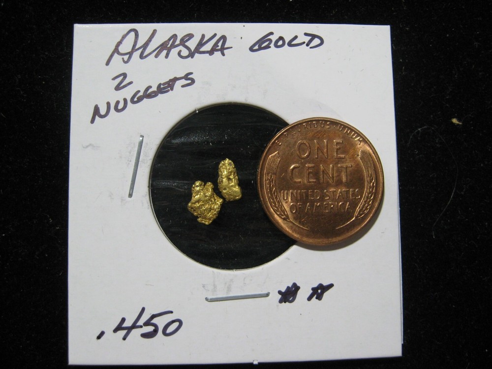 ALASKA TWO GOLD NUGGETS .450 GRAM