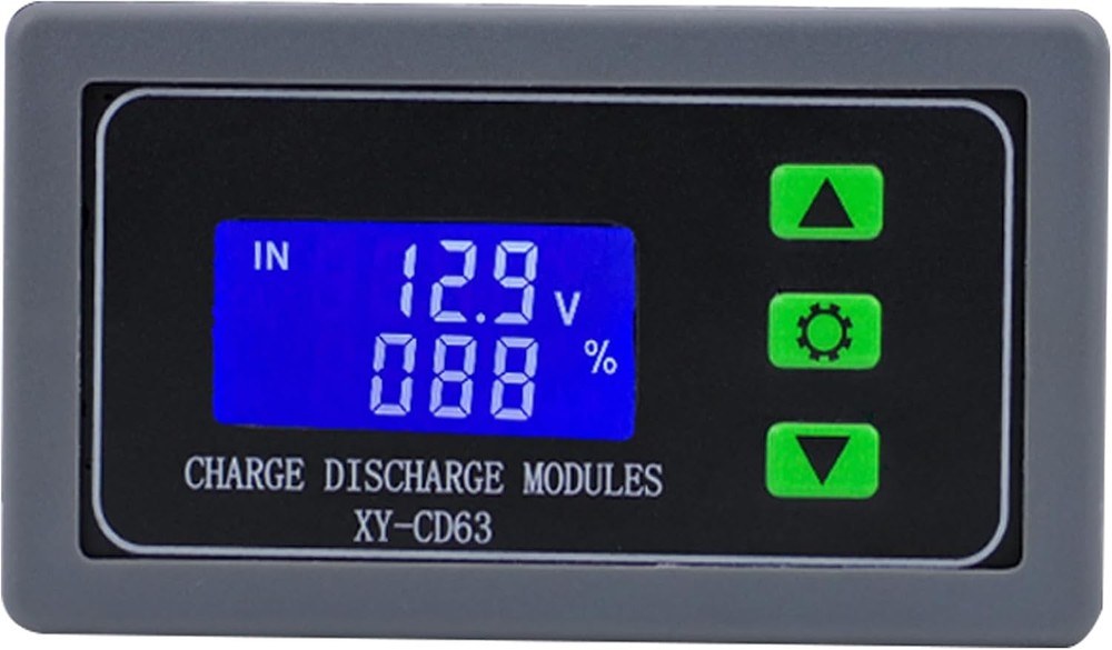 DC 6V-60V Low Voltage Protector Disconnect Switch Module with LCD Grey