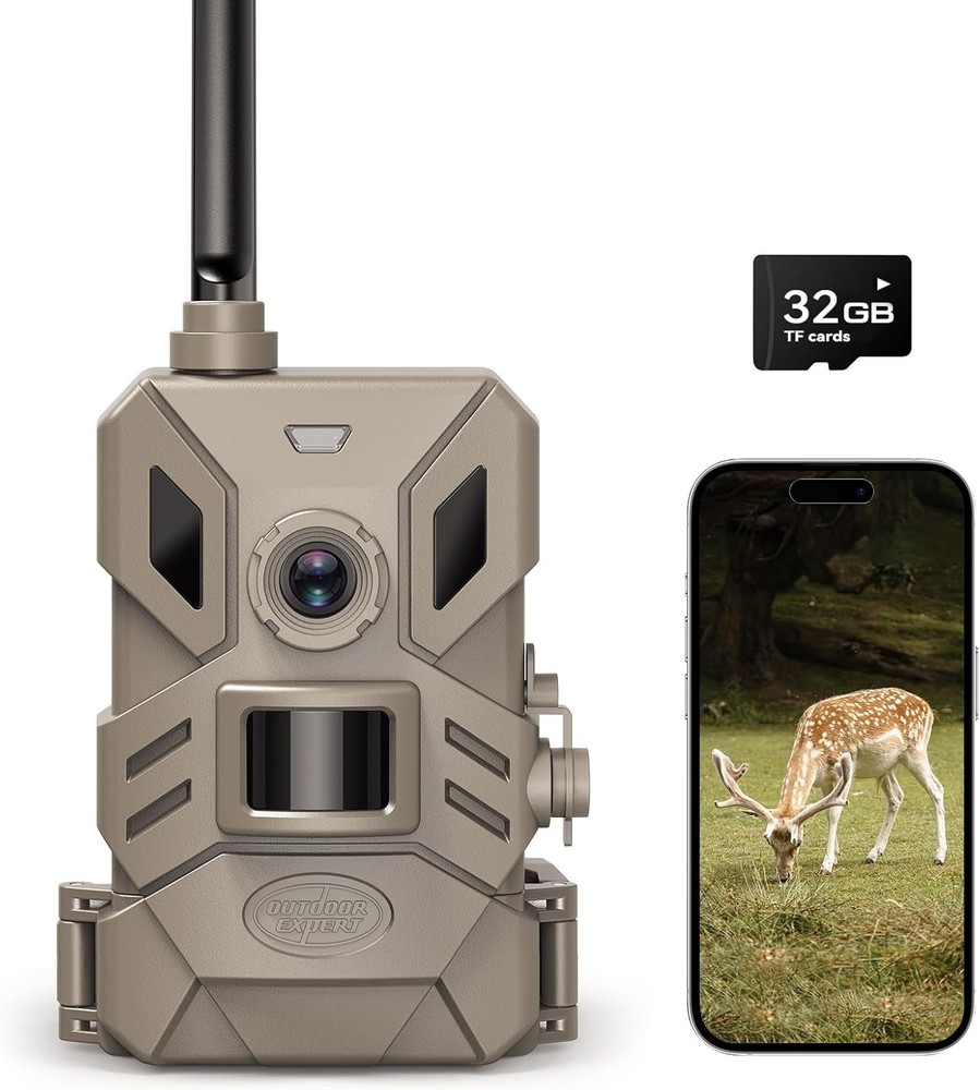 Advanced 4G Cellular Trail Camera - 36MP, Night Vision, Solar Powered Surveil
