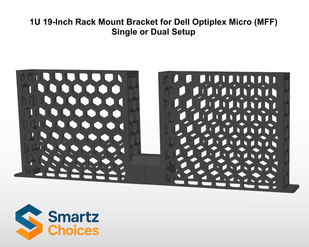 1U 19” Rack Mount for Dell OptiPlex Micro (MFF) – Single or Dual Setup