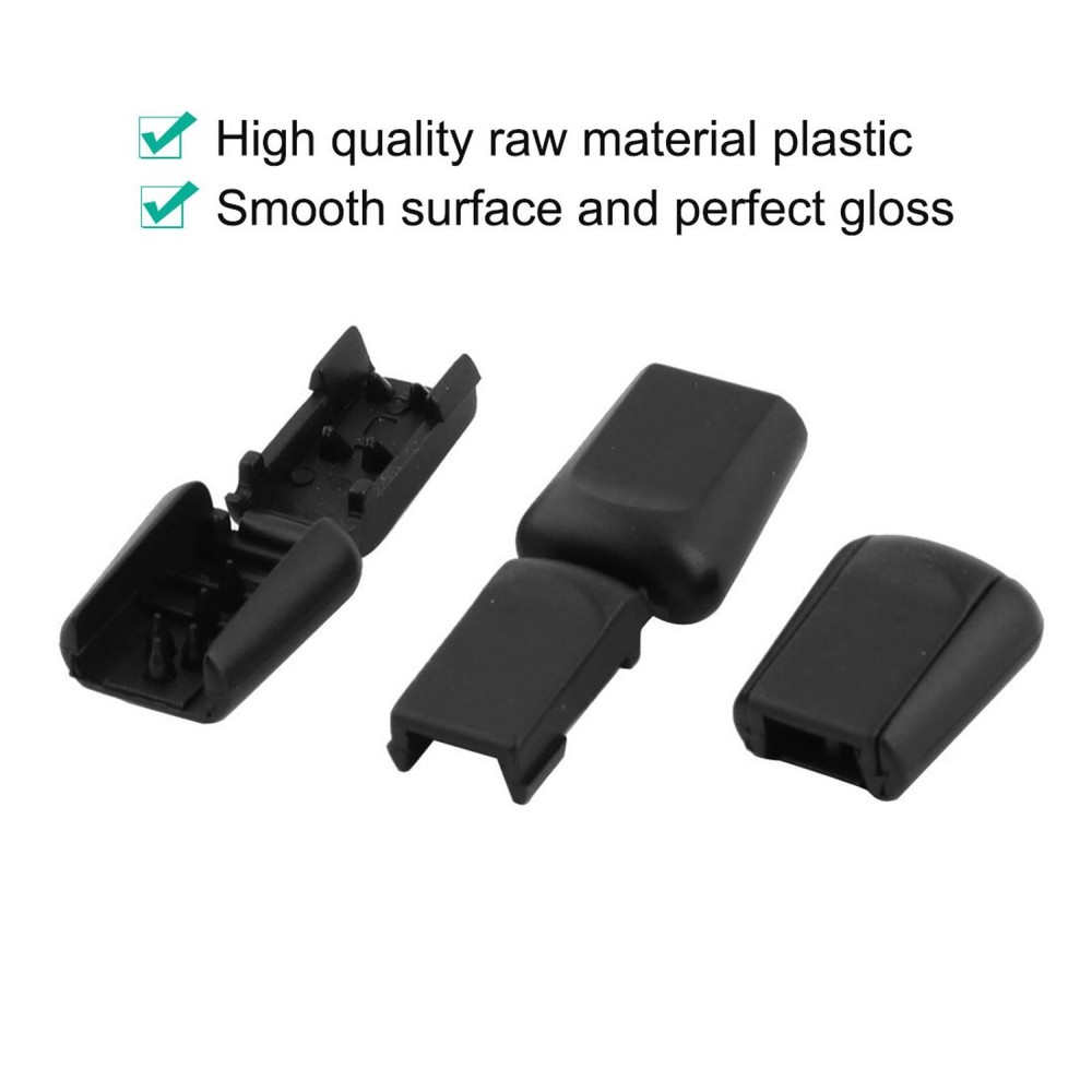 Plastic Sliding Rope String Drawstring Stopper Fastener Cord Lock Black 50pcs
