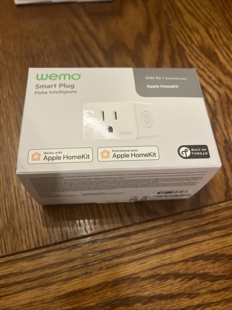 WeMo Smart Plug White Thread Bluetooth Apple HomeKit Easy Setup WSP100