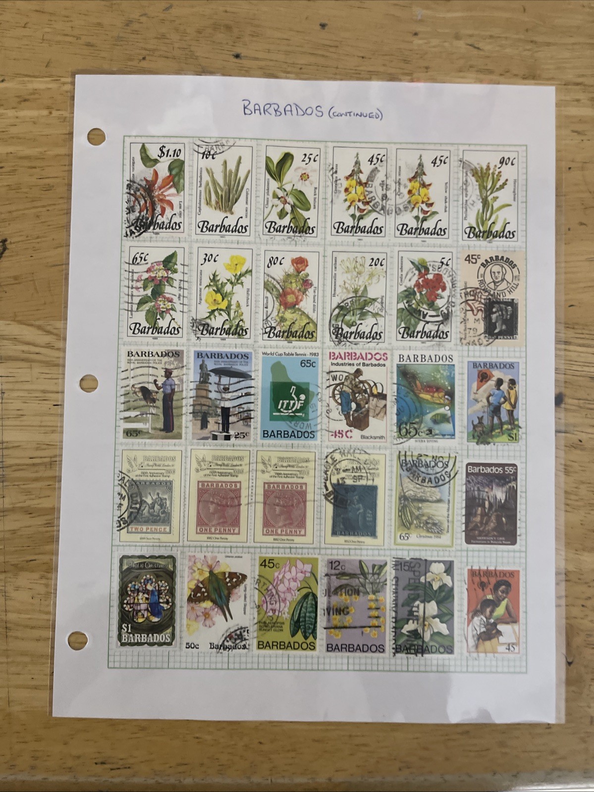 Lot of new and used stamps from all over the world. ON Paper.