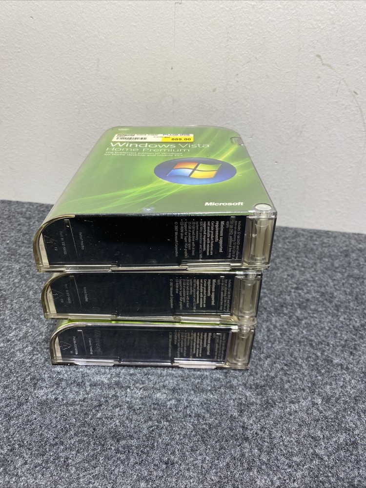 Microsoft Windows Vista Home Premium & Basic Software W/ Case&DVD Y01