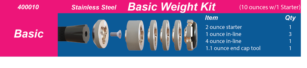 Hamskea QUICK CHANGE Basic WEIGHT KITS 10 Ounce Stainless