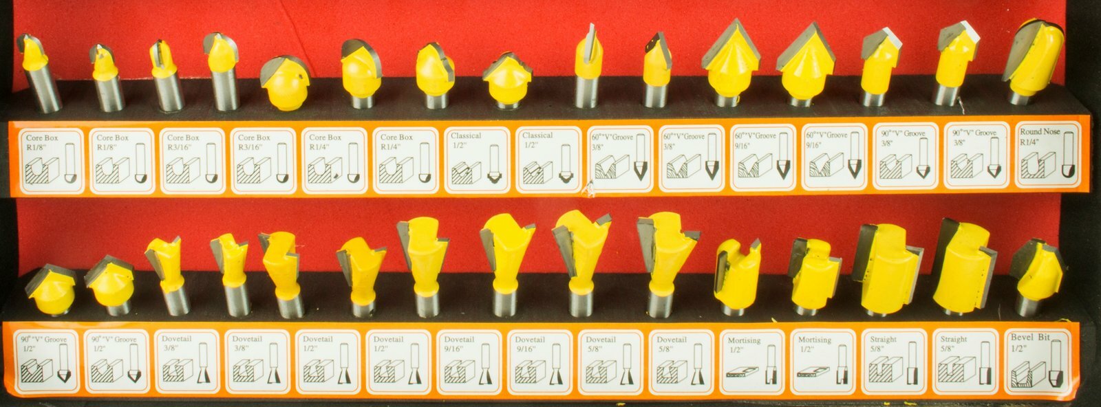 Steel Dragon Tools 100pc 1/4" Shank Router Bit Set Tungsten Carbide Kit