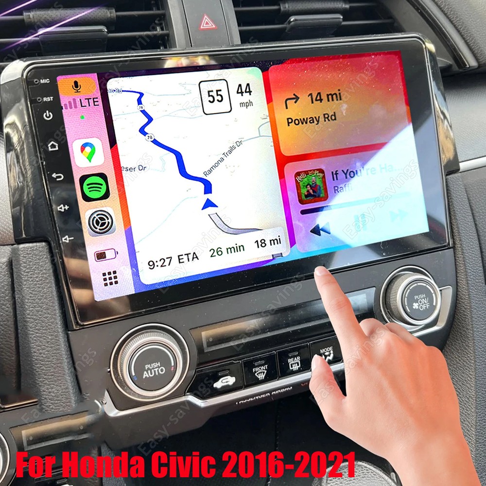 Apple Carplay For 2016-2020 Honda Civic Car Stereo Radio GPS WIFI Android 13