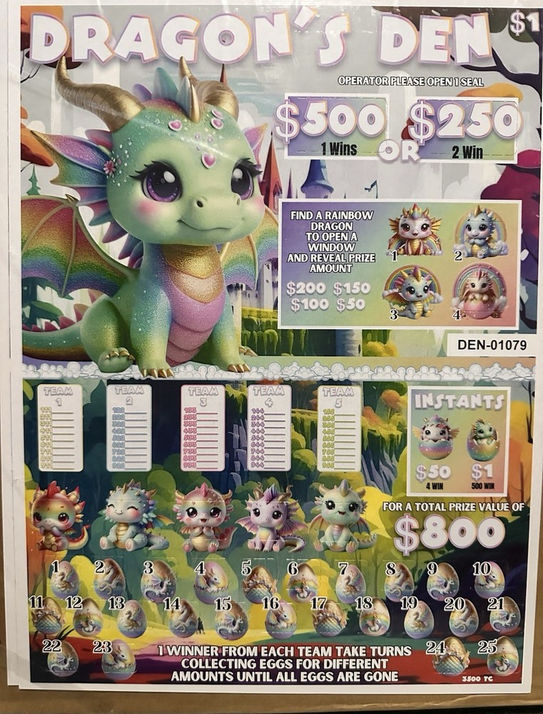 Pull Tickets -  Pull Tabs - Hard Card - Game - Pig Pile