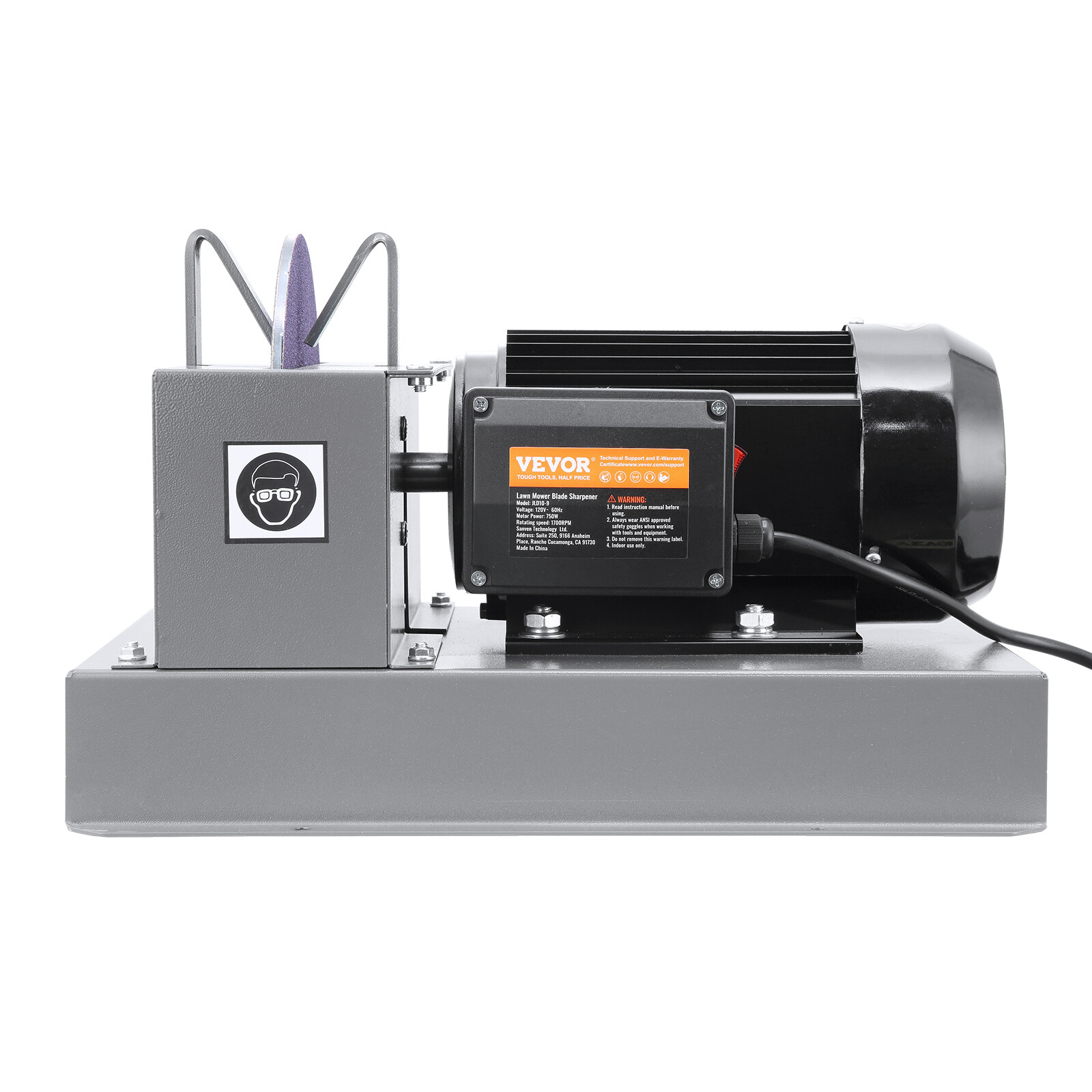 Lawn Mower Blade Sharpener 1HP 750W with 9-inch Ceramic Grinding Wheel