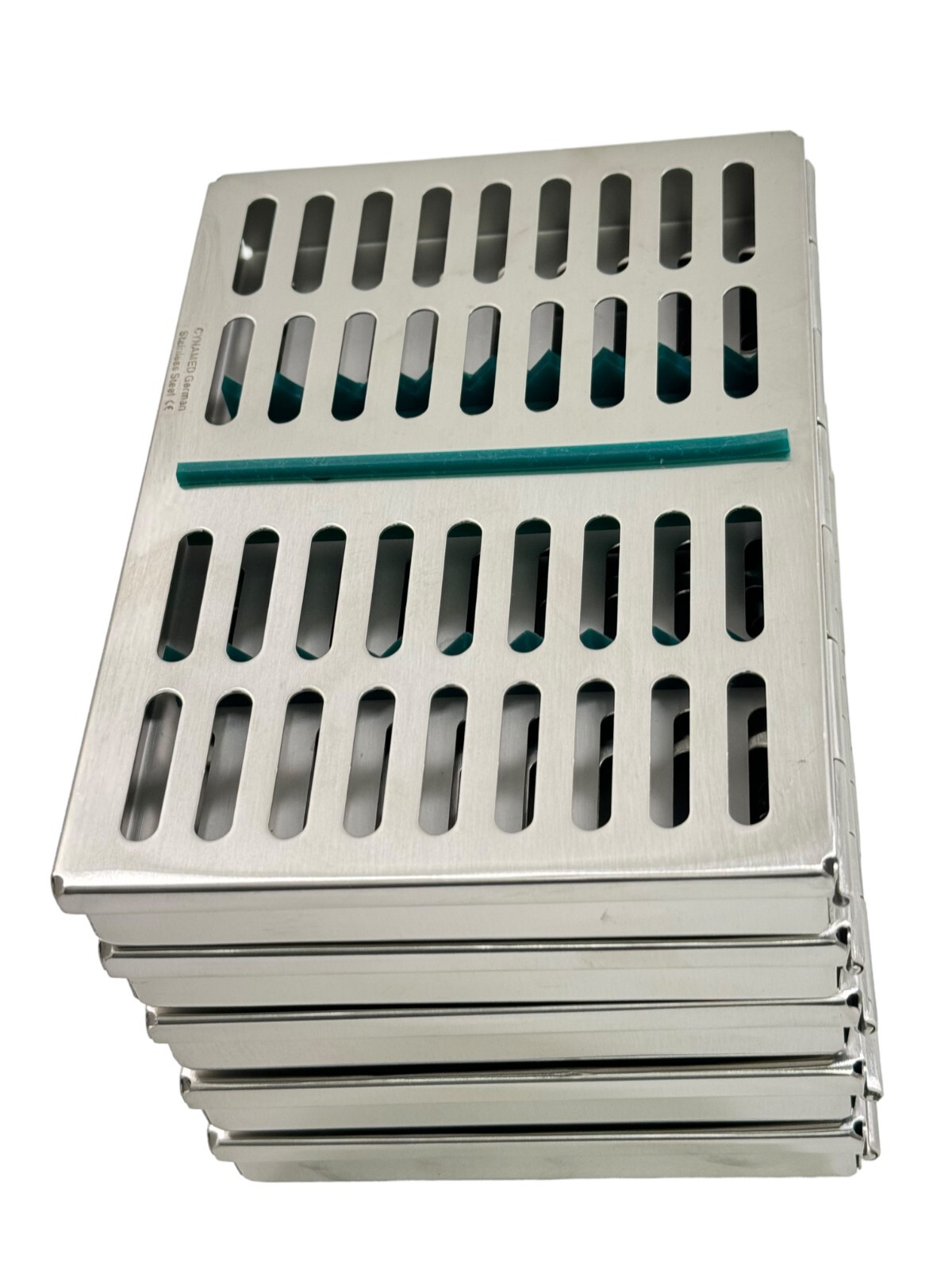 10 GERMAN DENTAL SURGICAL AUTOCLAVE STERILIZATION CASSETTE BOX FOR 10 INSTRUMENT