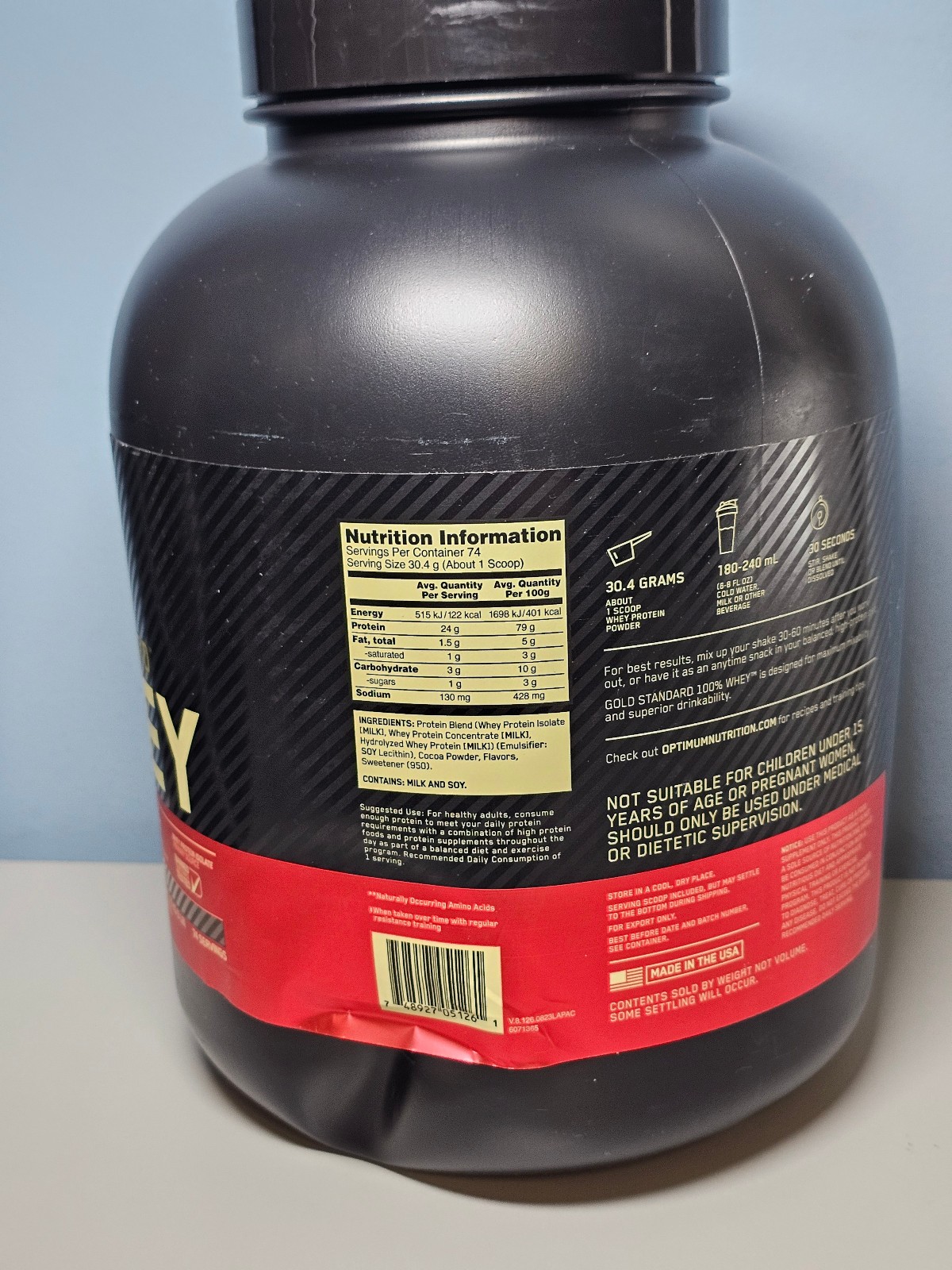 Read Ad! ON Optimum Gold Standard 100% Whey Protein - Chocolate - Exp 11/06/26