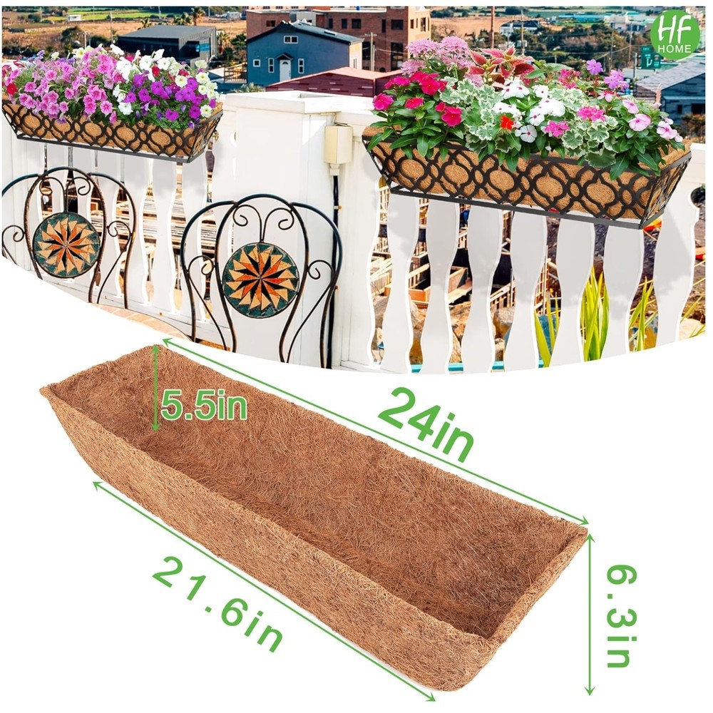 Set of 2 Window Deck Coco Liner Replacements