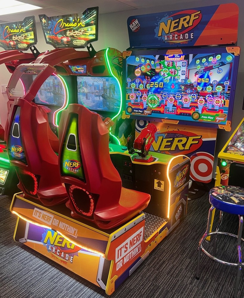 NERF ARCADE MACHINE by RAW THRILLS (Excellent) *RARE*