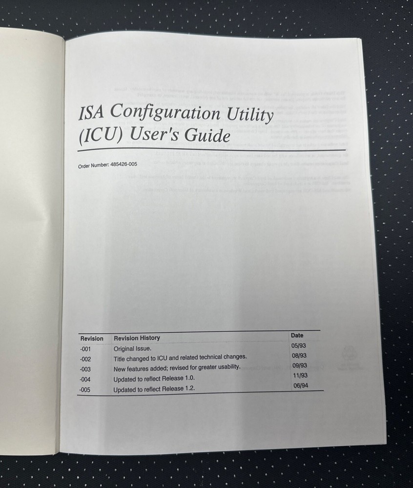 Digital Equipment Corp Plug & Play ISA Configuration Utility ICU User's Guide