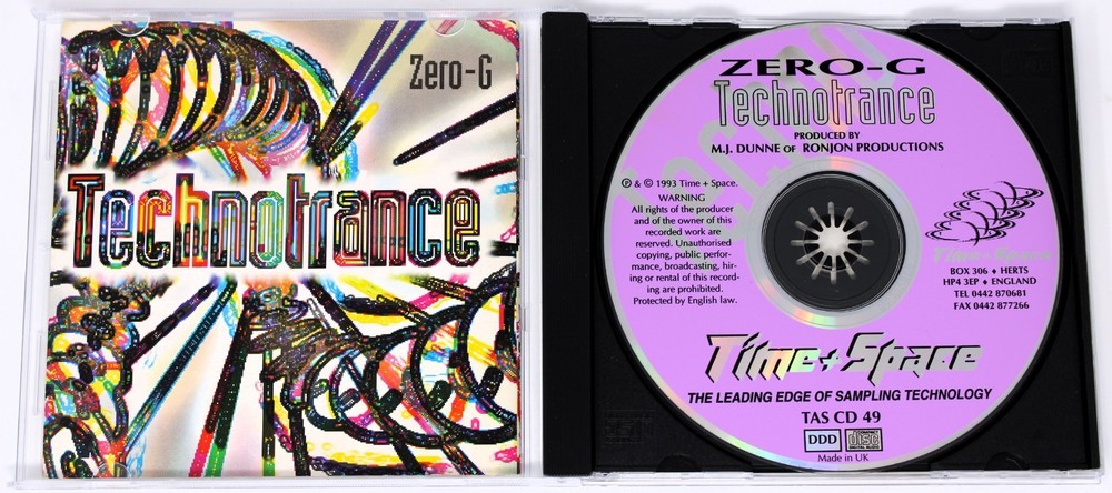 Zero-G Technotrance Sample/Sound Library/Sampling CD 1993 Time+Space TAS CD 49