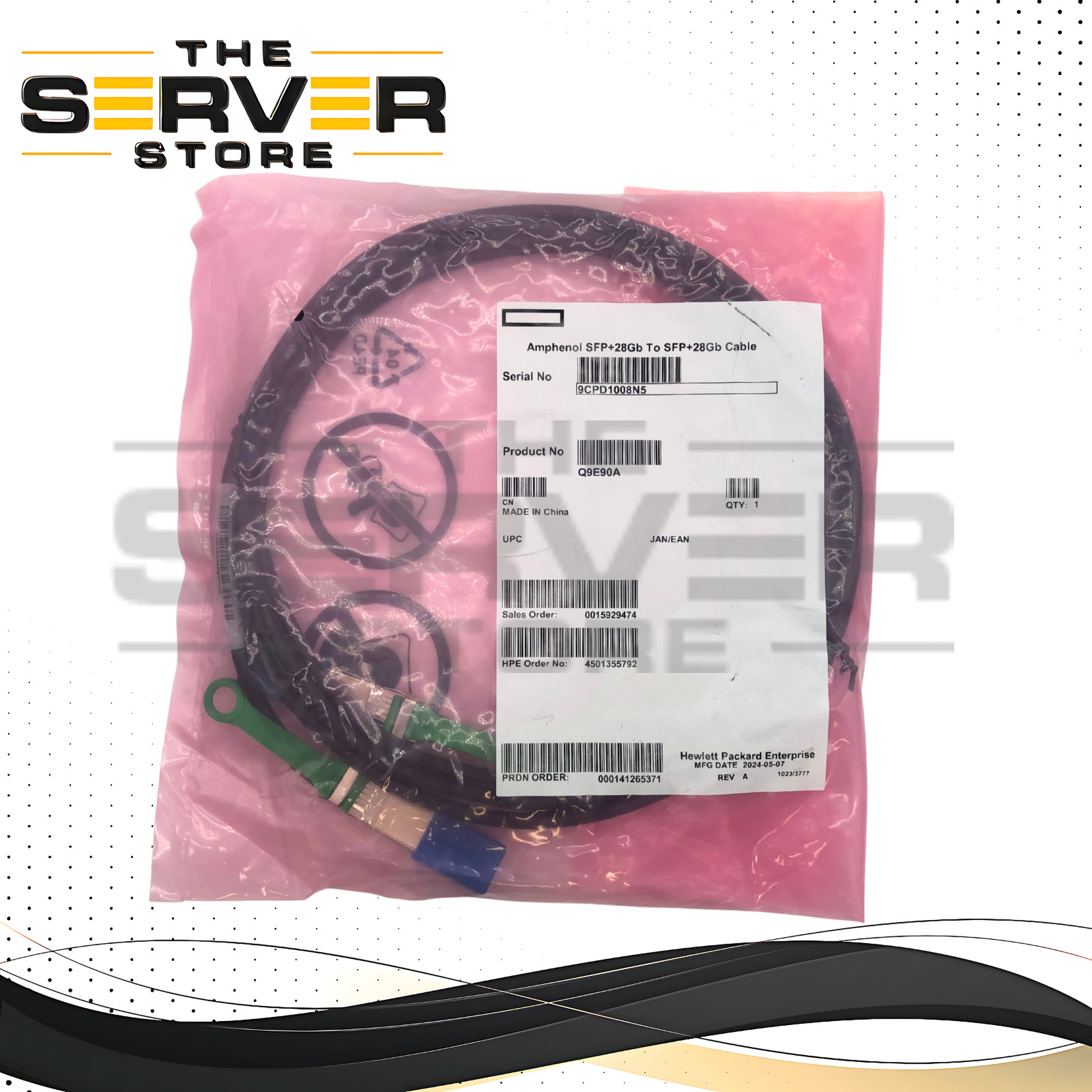 Amphenol 10G/25G SFP+ SFP28 DAC 3m Twinax Cable NDCCGF-0005