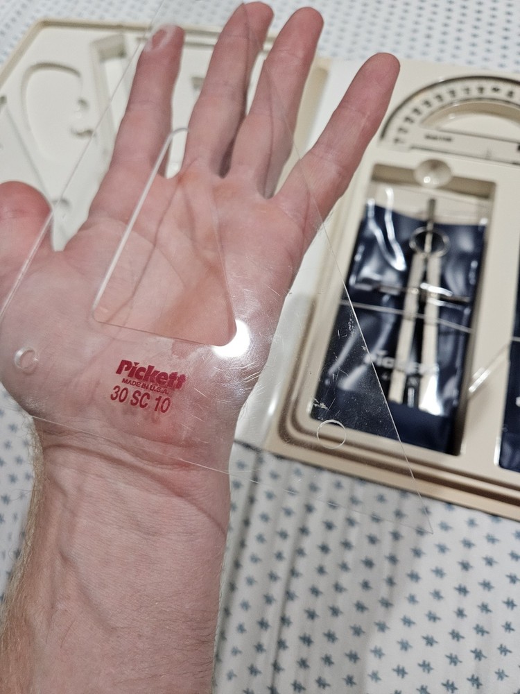 Vintage Pickett 1503 NC Drafting Tools ( Incomplete Set) *READ