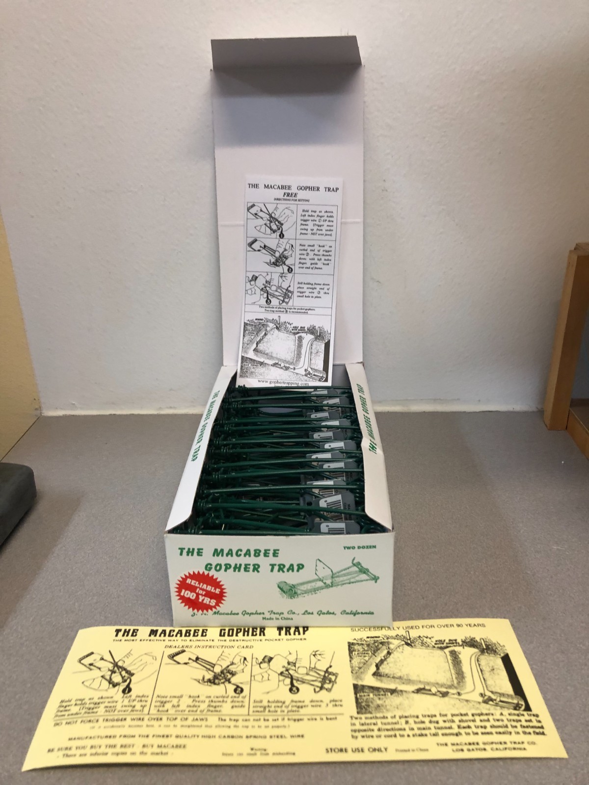 Macabee MGT Small Snap Trap For Gophers Box of 24