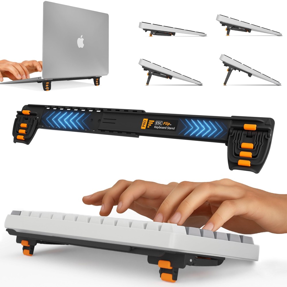 ESC Flip PRO Adjustable Computer Keyboard Stand & Portable Laptop Stand Ergon...