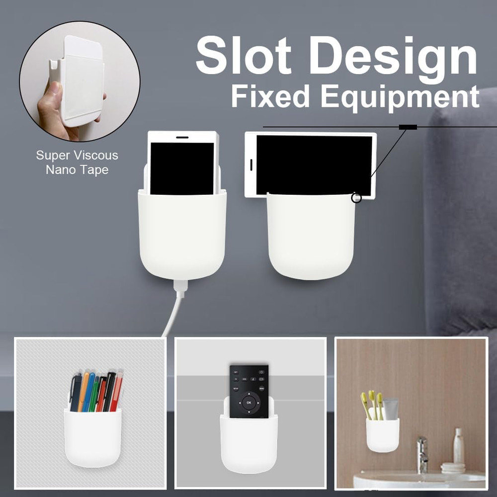 Remote Control Holder Wall Mount Set, Office Supplies Supply Organizer, Bedside