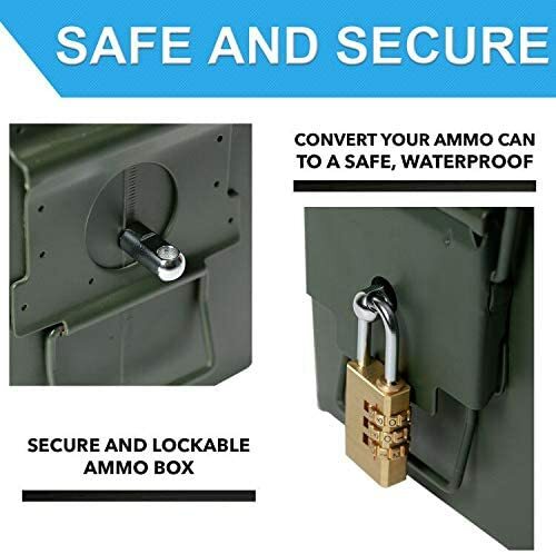 10Pcs Ammo Can Lock Kit Bolt 30 50 Cal Steel Gun Safe Box Hardware Locking Set
