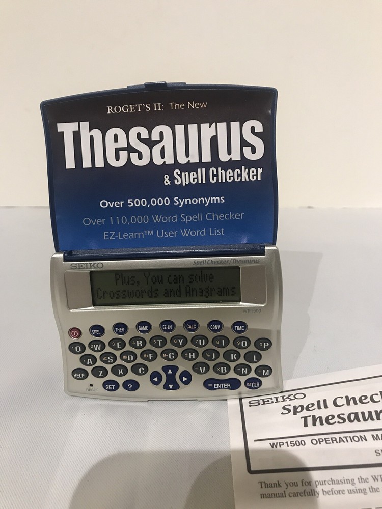 Seiko WP1500 Multi-Purpose Spell Check, Thesaurus, Directory Calculator