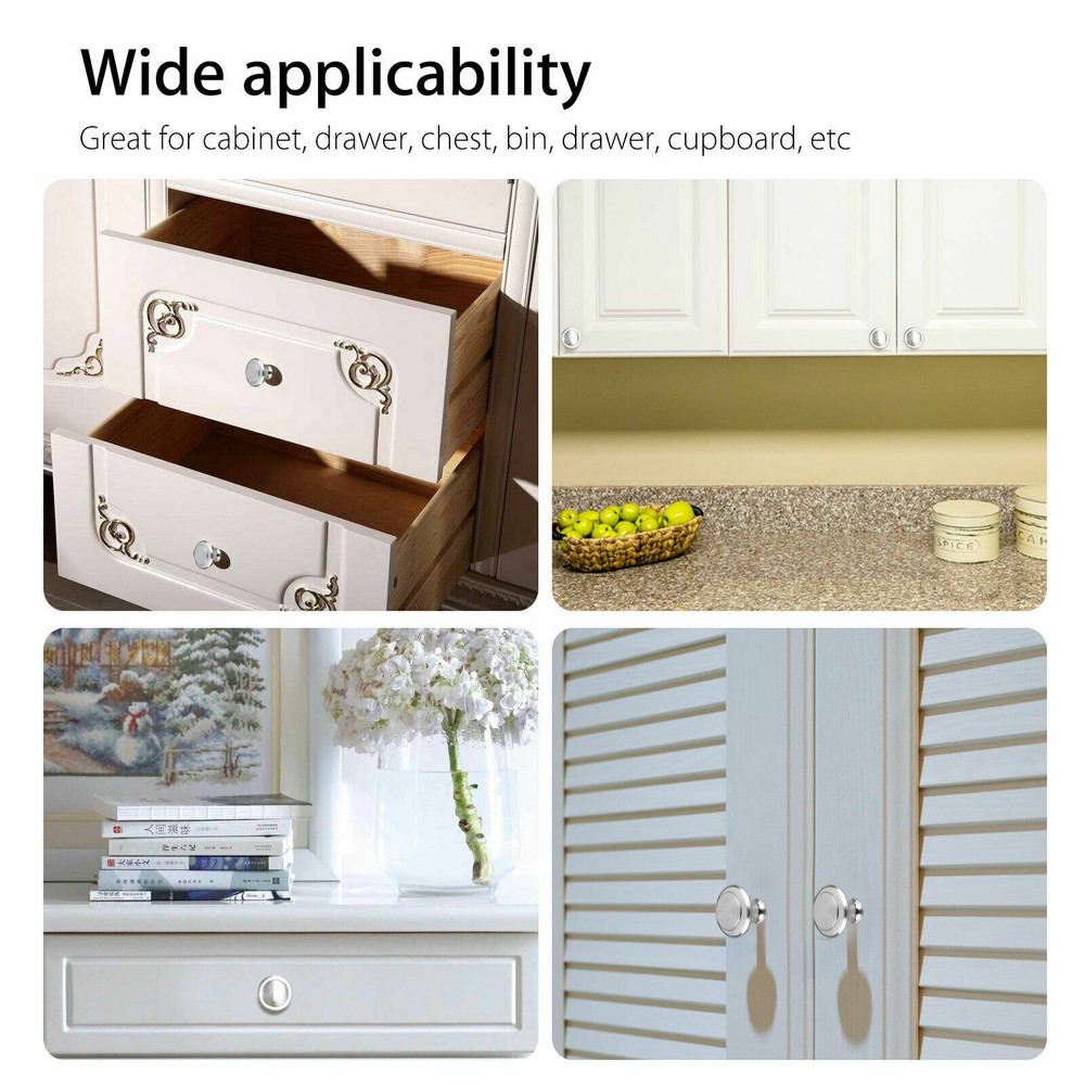 40PCS Brushed Nickel Cabinet Knobs Drawer Pulls Stainless Steel Kitchen Hardware