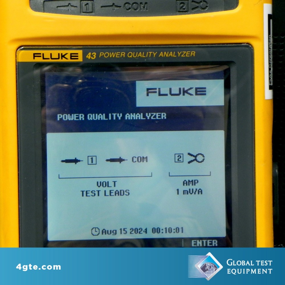 Fluke 43 Power Quality Analyzer, Accessories and Case
