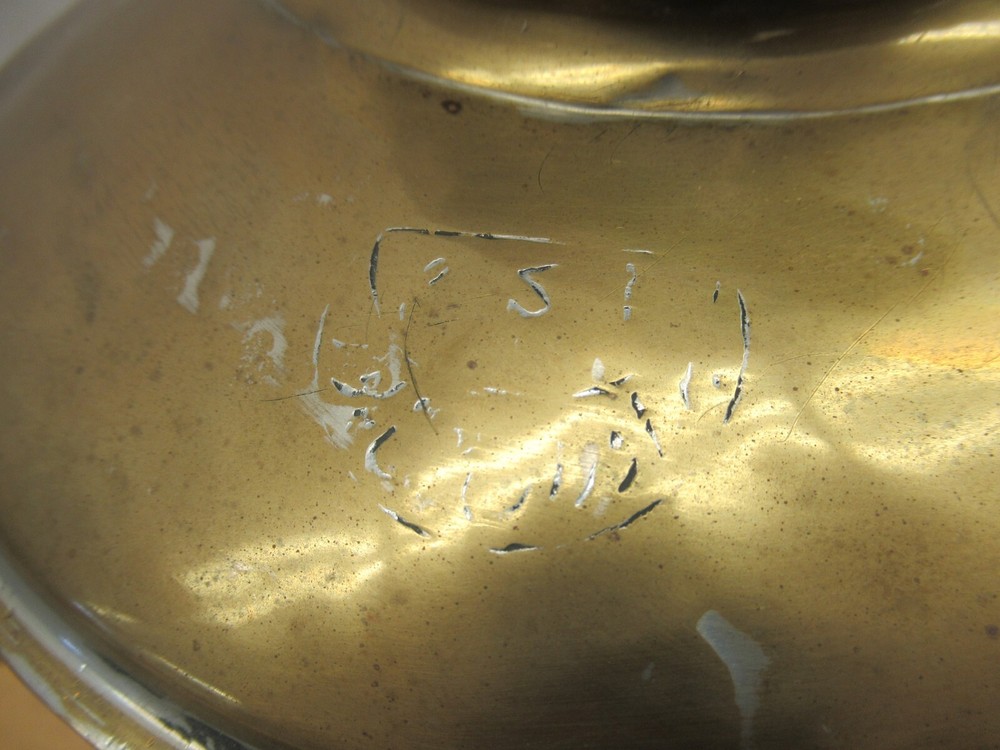 Antique signed Middle Eastern Brass Samovar urn with kettle