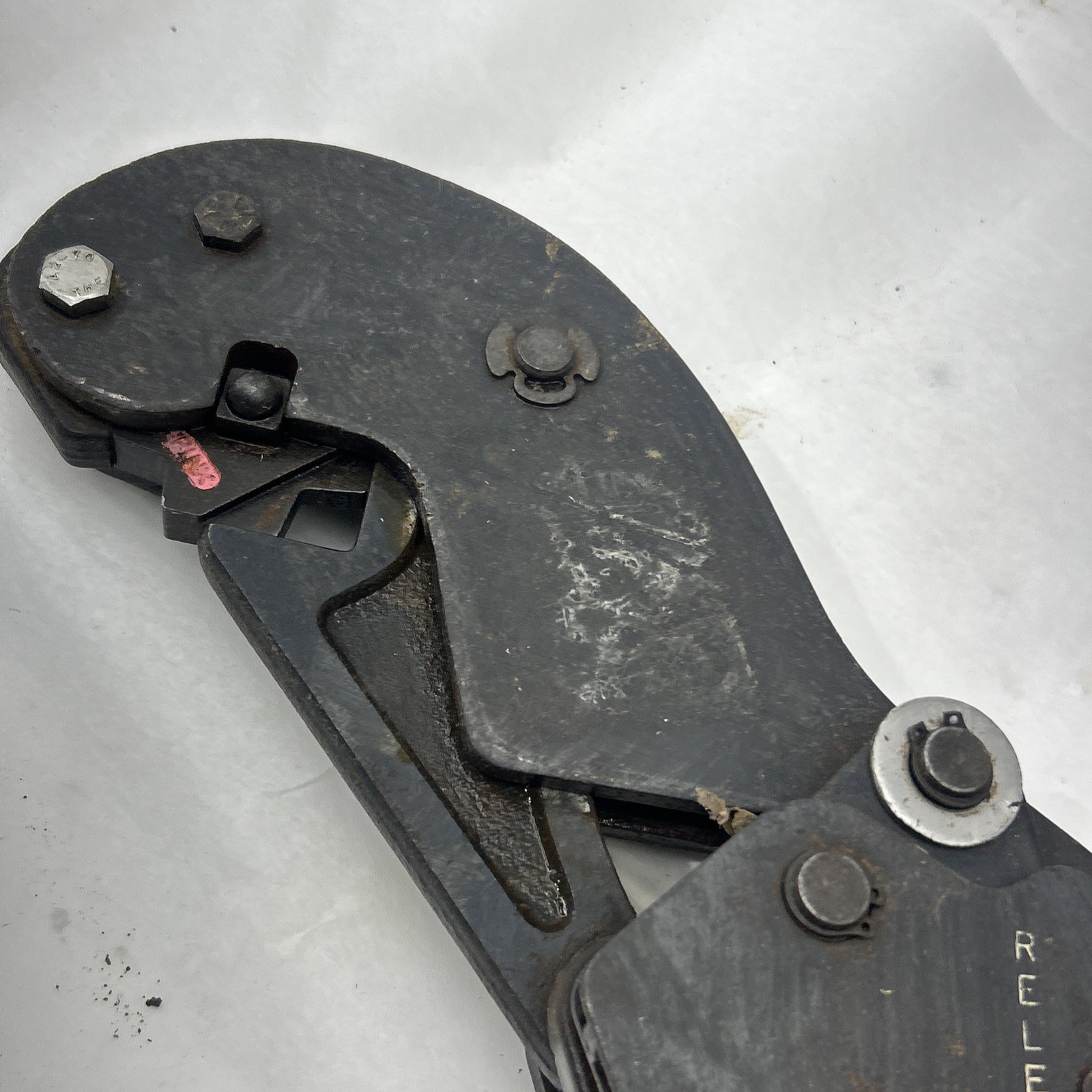 thomas and betts crimper. Ratcheting Crimper Tbm5 W/ Dies. Compression Crimper