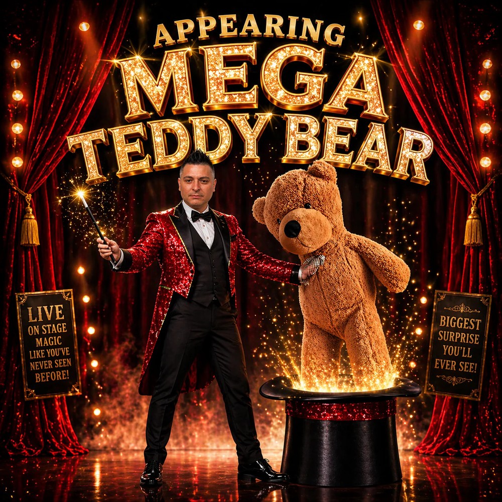 APPEARING MEGA TEDDY BEAR - Magic & Party Tricks